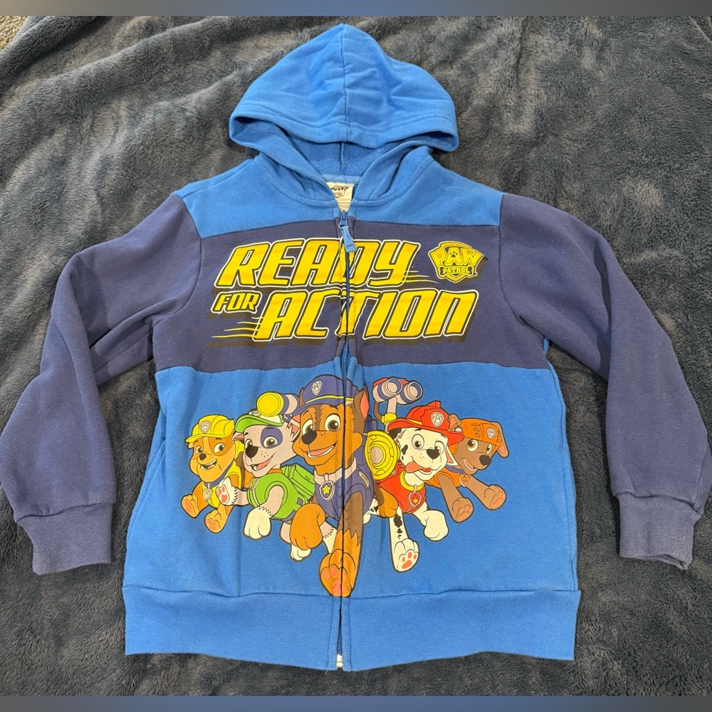Kids Paw Patrol Zip Up Hoodie, Size Medium (8)